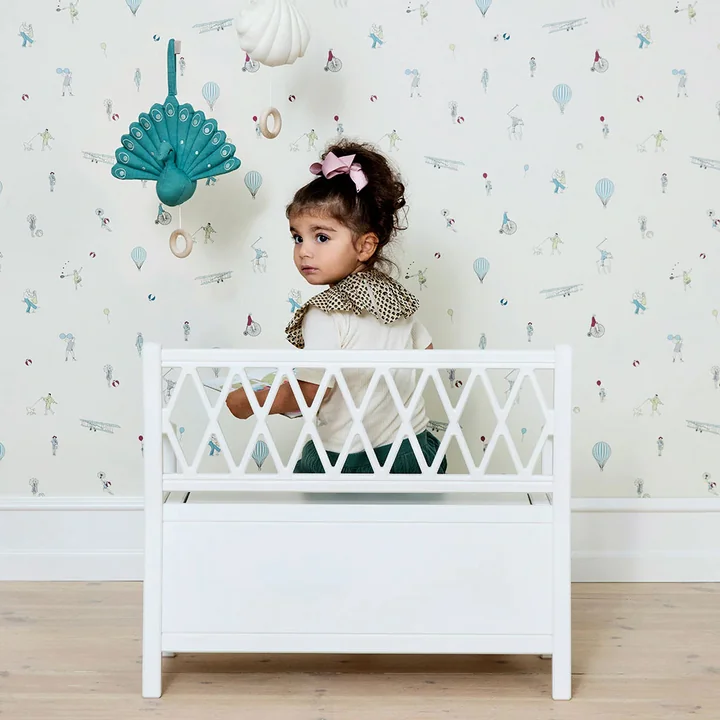 Harlequin Banc pour enfants avec rangement Cam Cam Copenhagen en blanc