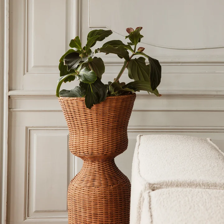 Agnes Porte-fleurs tressé, H 90 cm, naturel de Ferm Living