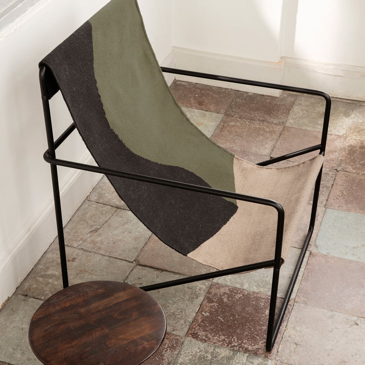 Desert Lounge Chair, noir / dune de ferm Living