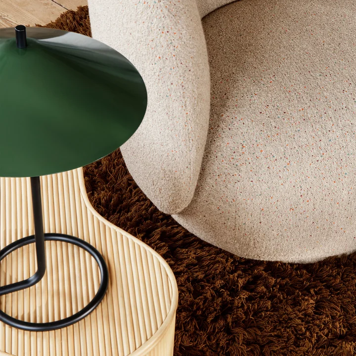 Filo Lampe de table, noir / dark olive de Ferm Living