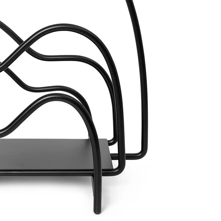 Lithos Présentoir à magazines de Ferm Living dans la couleur noir