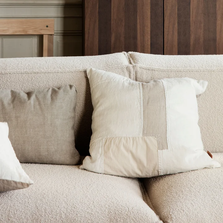 Part Coussin Patchwork, off-white de Ferm Living