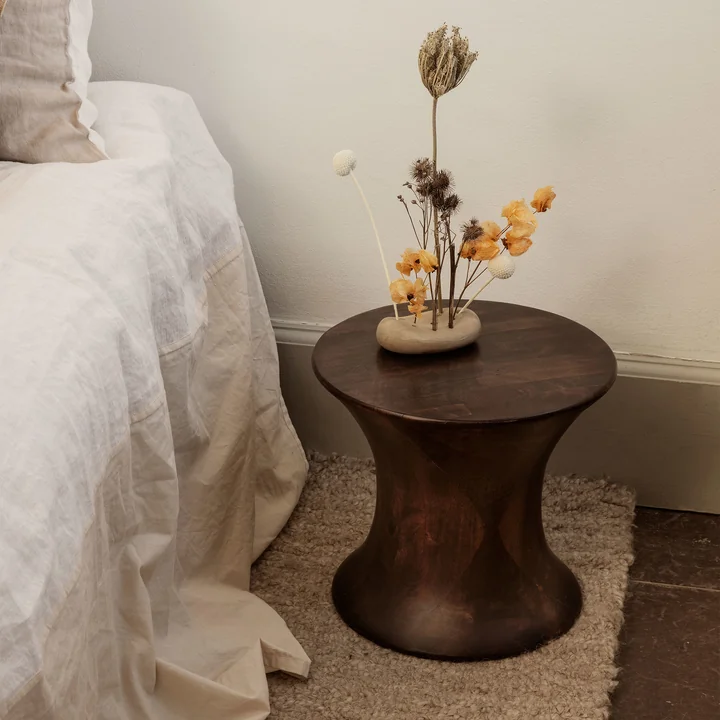 Spin Tabouret de Ferm Living dans la couleur marron