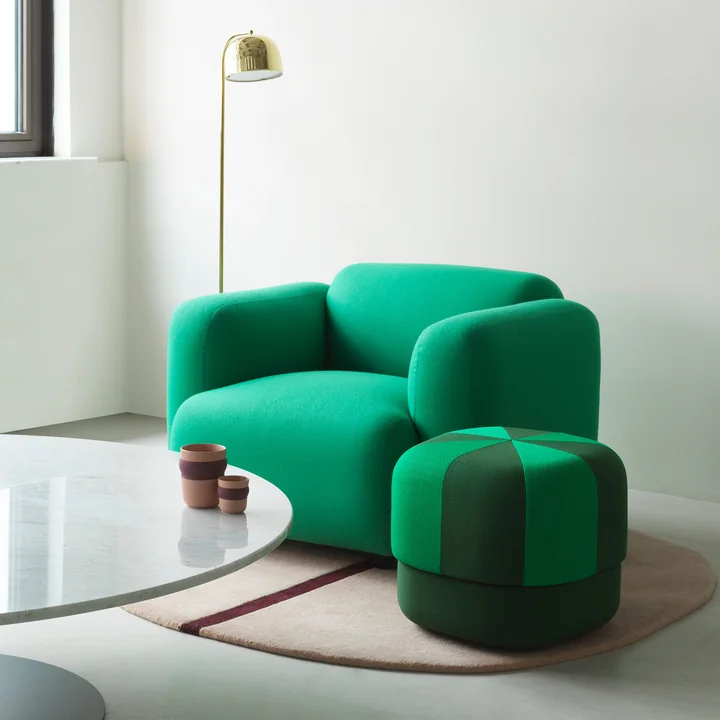 Circus Pouf petit duo de Normann Copenhagen dans la couleur vert
