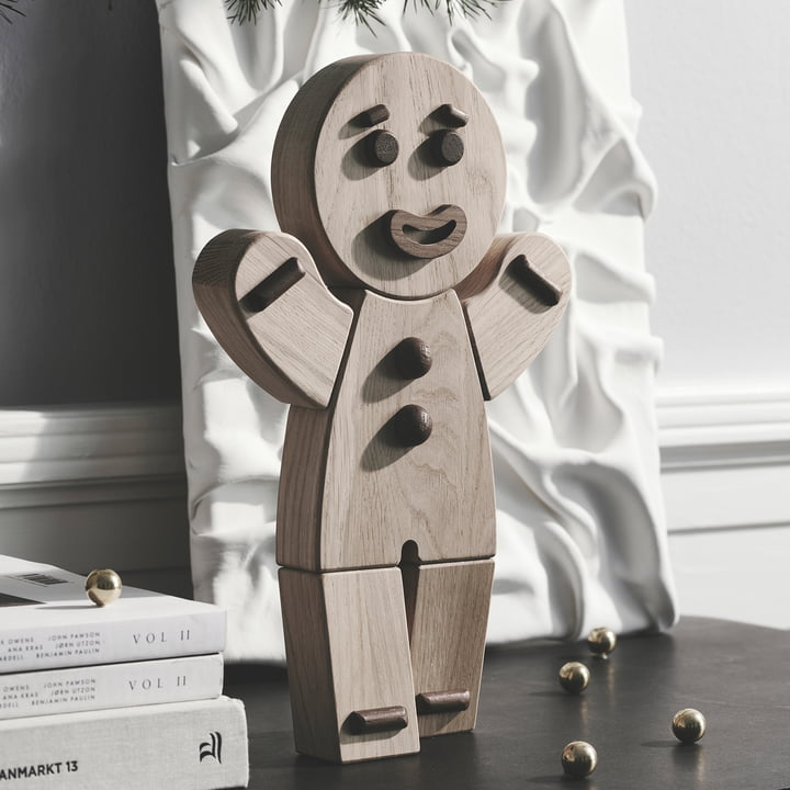 Gingerbread Man Figurine en bois de boyhood