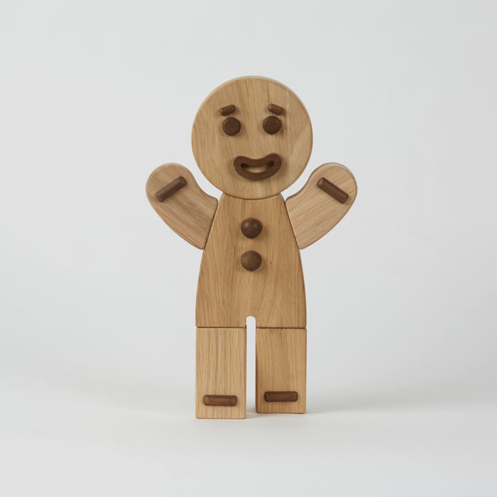 Gingerbread Man Figurine en bois de boyhood