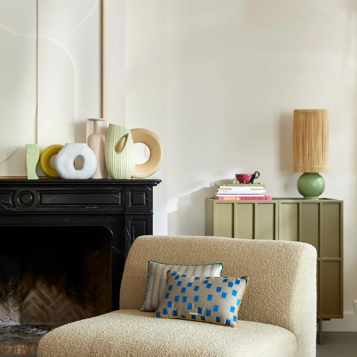 Pied de lampe de table en céramique avec abat-jour de HKliving