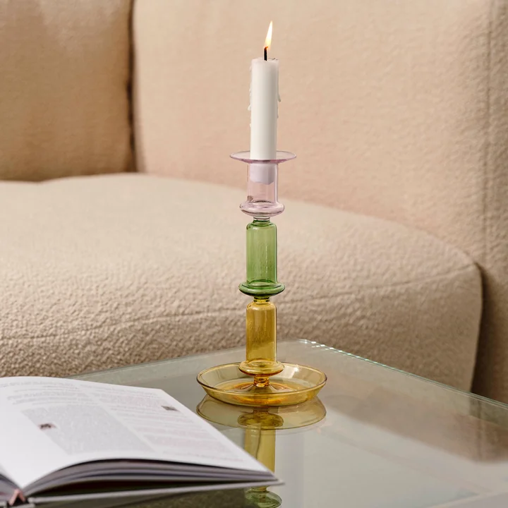 Flare Bougeoir, H 21 cm, rainbow de HAY