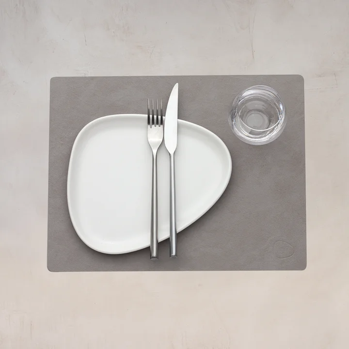 Set de table Square M de Lind DNA dans la version Nupo gris clair