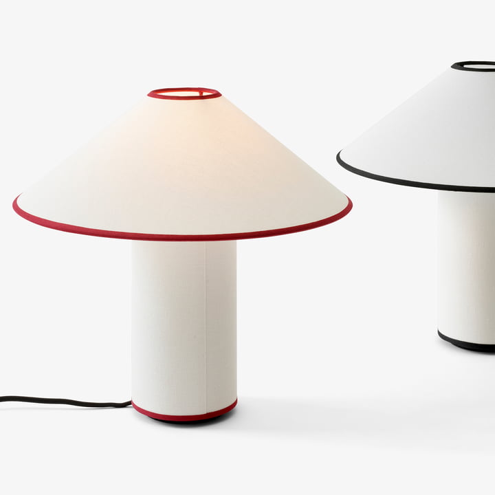 Colette ATD6 Lampe de table, merlot / blanc, noir / blanc de & Tradition