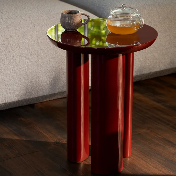 Tung Table d'appoint, burgundy red de & Tradition