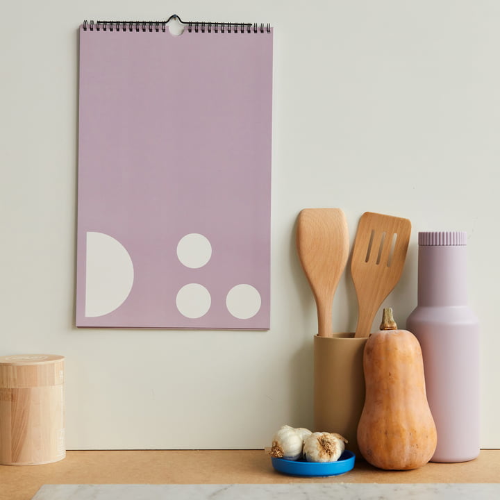 Calendrier mural, mensuel, lavande de Design Letters