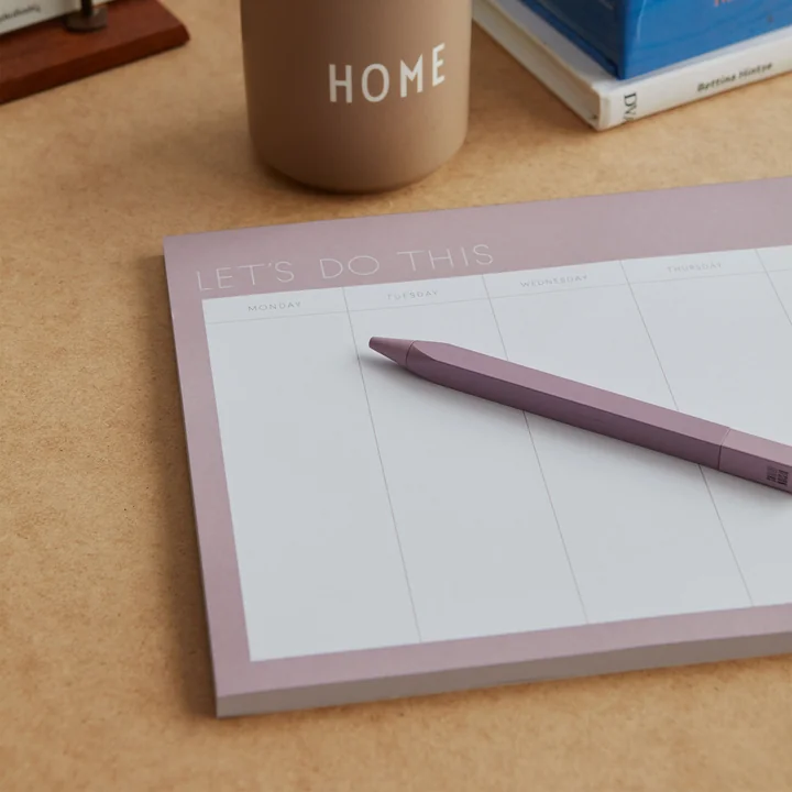 Weekly Planner A4, lavande (Langue : Anglais) de Design Letters