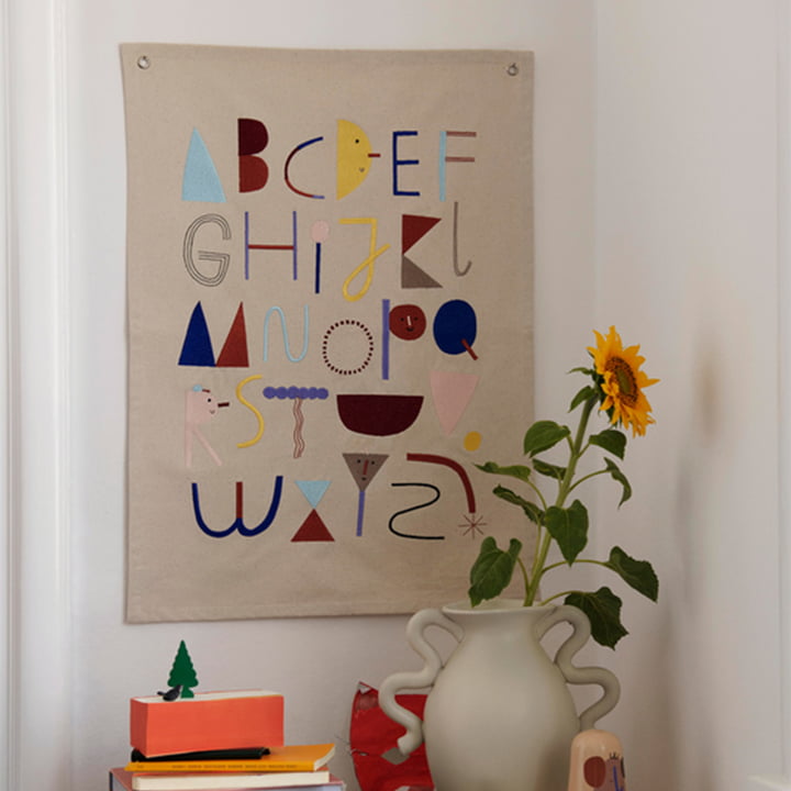 Alphabet Fabric Poster en tissu de ferm Living