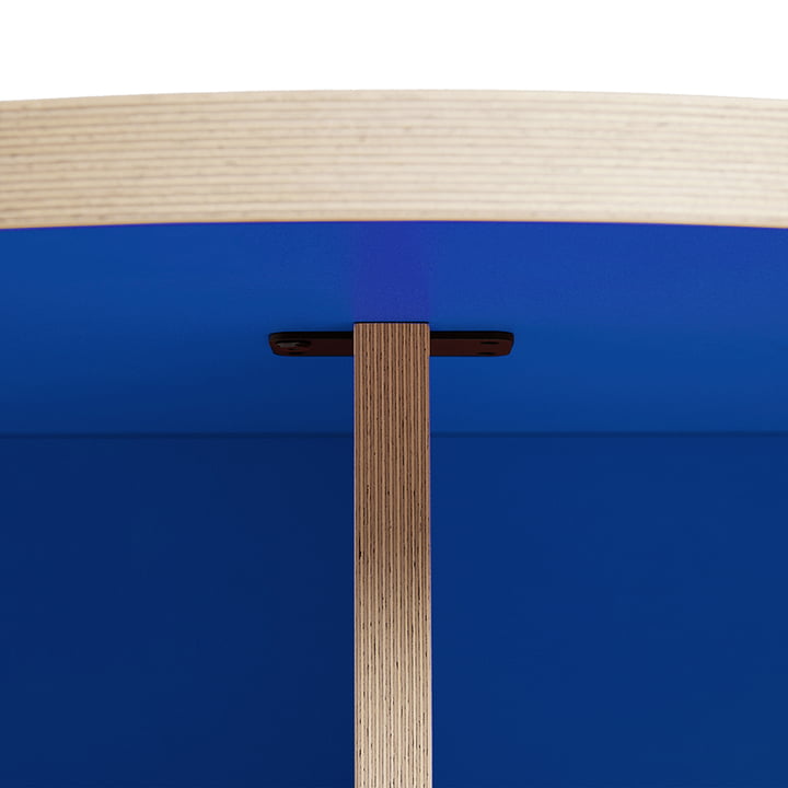 Table de salle à manger, ronde, Ø 130 cm, bleue de HKliving