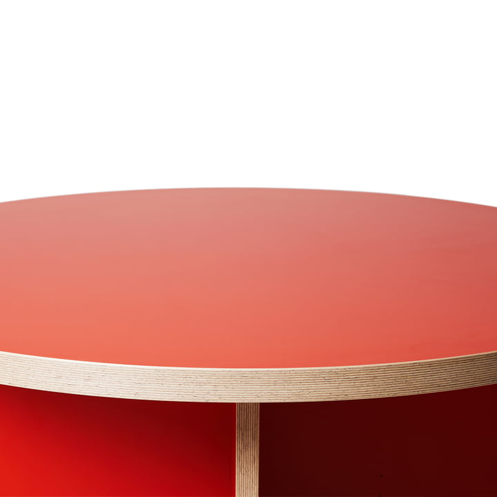 Table de salle à manger, ronde, Ø 130 cm, orange de HKliving