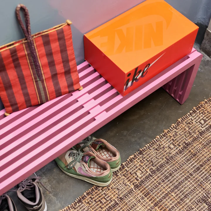 Slatted Banc 150 cm de HKliving dans la version hot pink