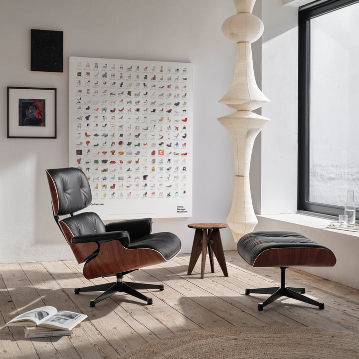 Eames Lounge Chair & Ottoman - Tabouret Solvay de Vitra