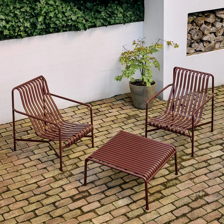 Palissade Table d'appoint, 81,5 x 86 cm, iron red de HAY