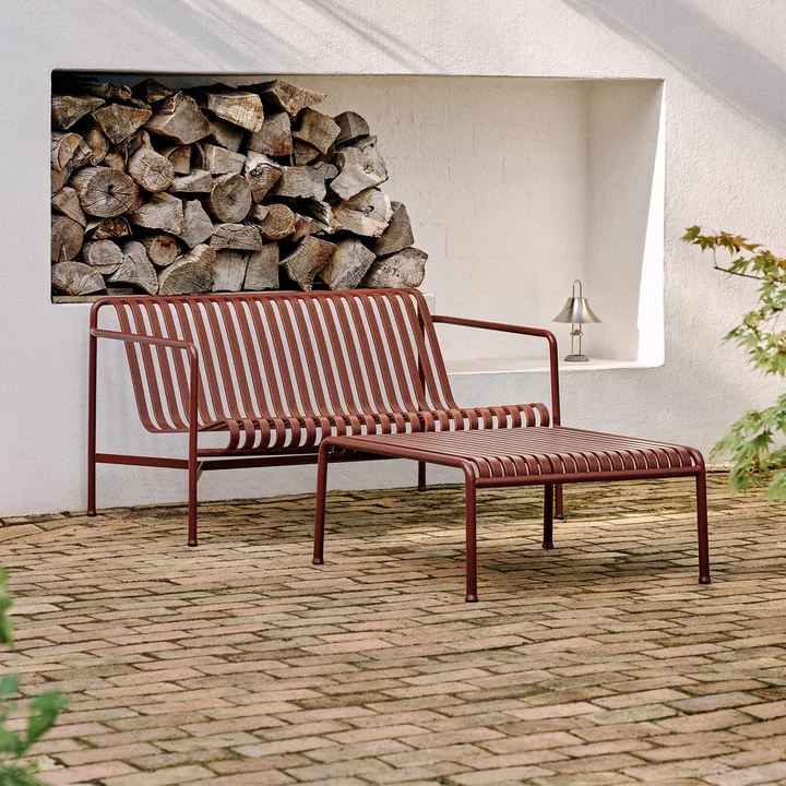 Palissade Table d'appoint, 81,5 x 86 cm, iron red de HAY