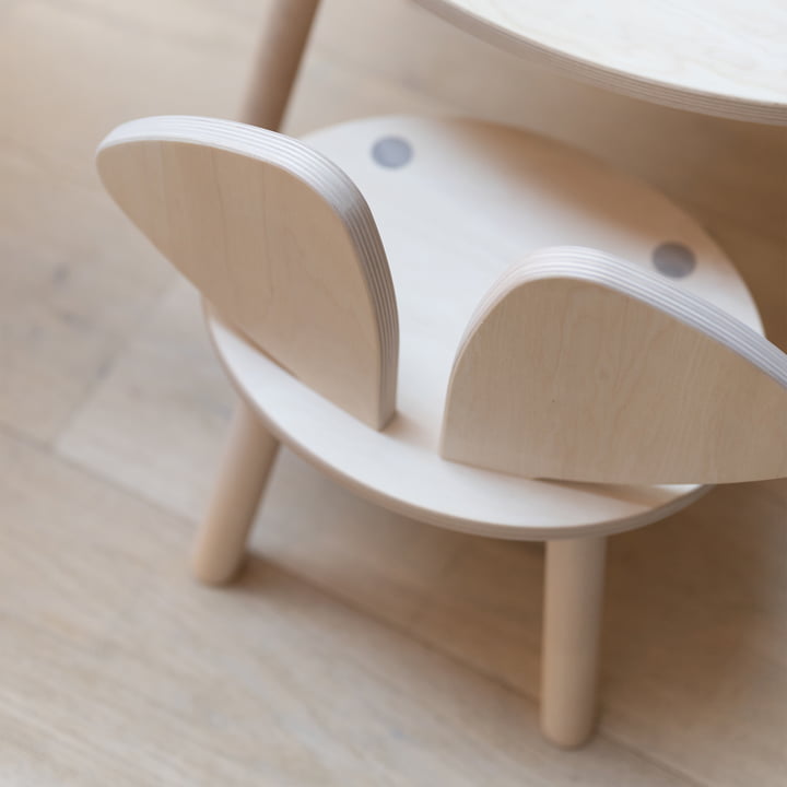 Mouse Chaise d'enfant de Nofred en version bouleau laqué mat