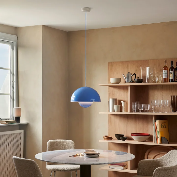 & Tradition - FlowerPot Lampe suspendue VP7, swim bleu