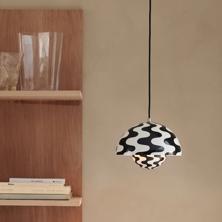 & Tradition - FlowerPot Lampe suspendue VP1, noir / blanc