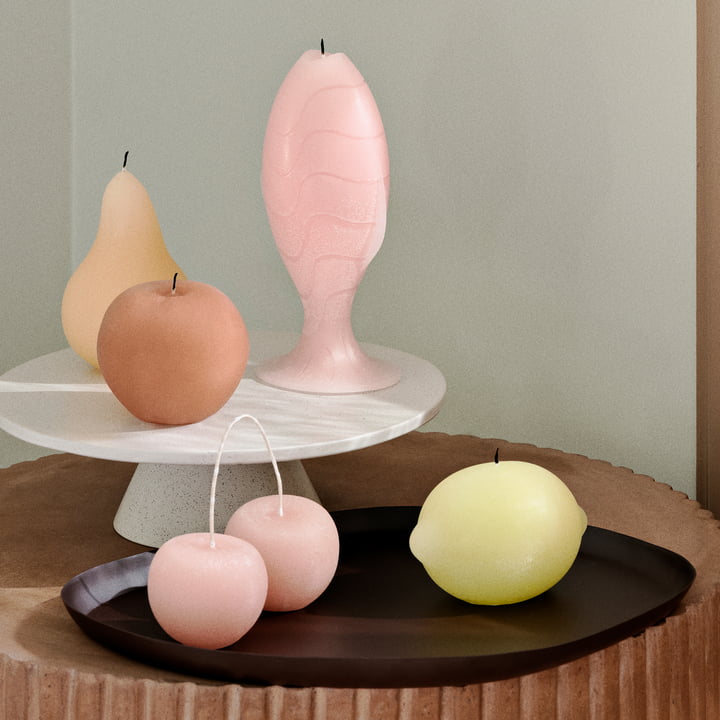 Bougie personnage Lemon de Broste Copenhagen dans la couleur pastel yellow