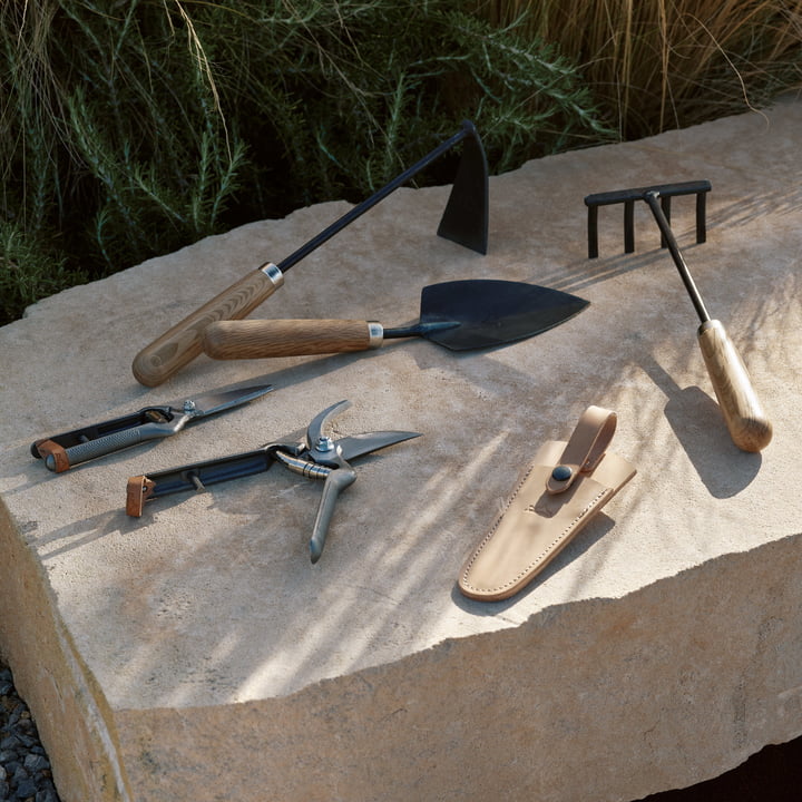 Pallares Outils de jardin, noir, chêne naturel de Audo