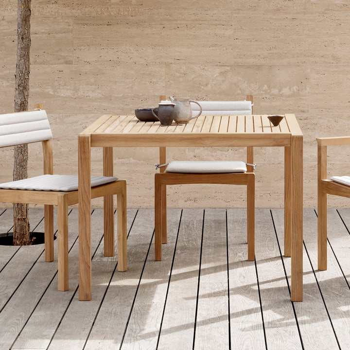 Carl Hansen - AH902 Table de jardin, 100 x 9 8. 5 cm, teck non traité