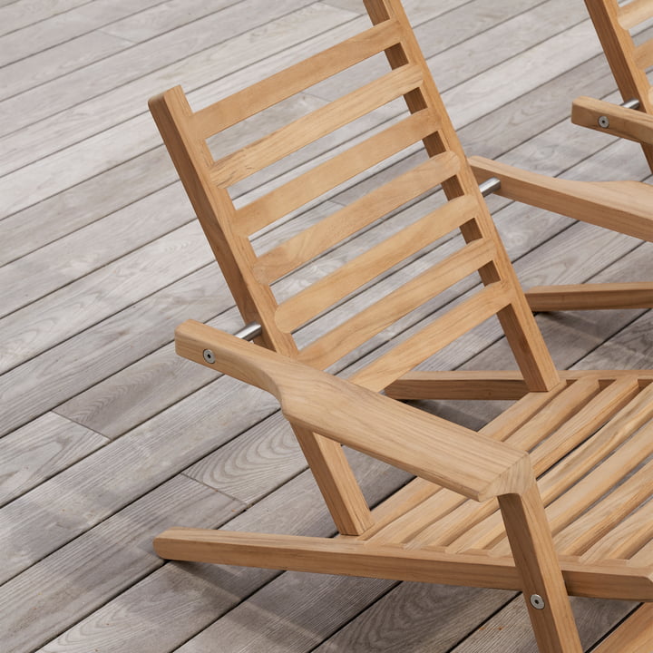 AH603 Chaise longue, teck non traité de Carl Hansen