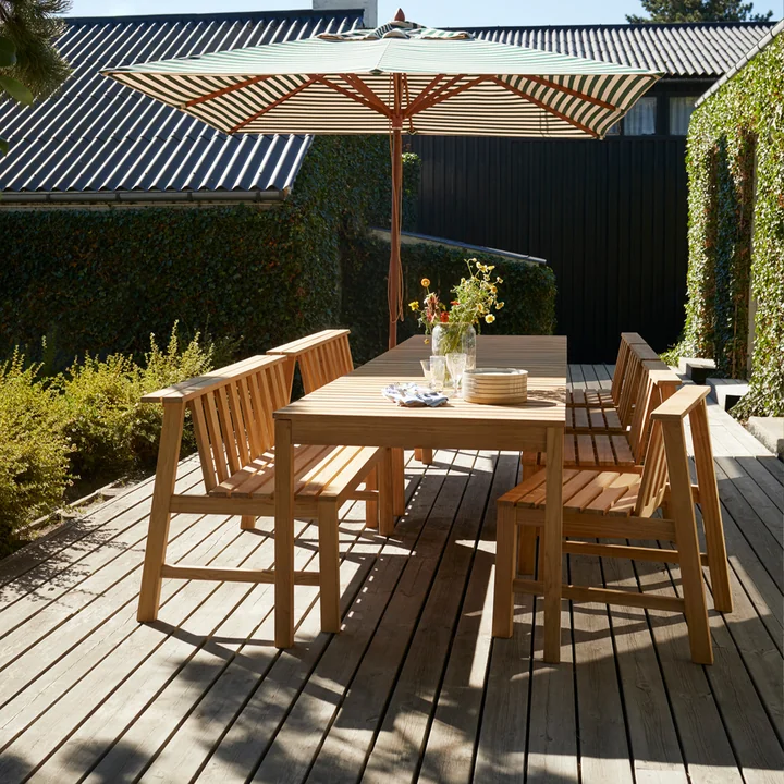 Skagerak - Plank table de jardin & chaise de jardin