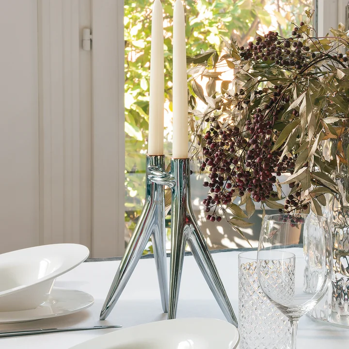 Abbracciaio Bougeoir, chrome brillant de Kartell