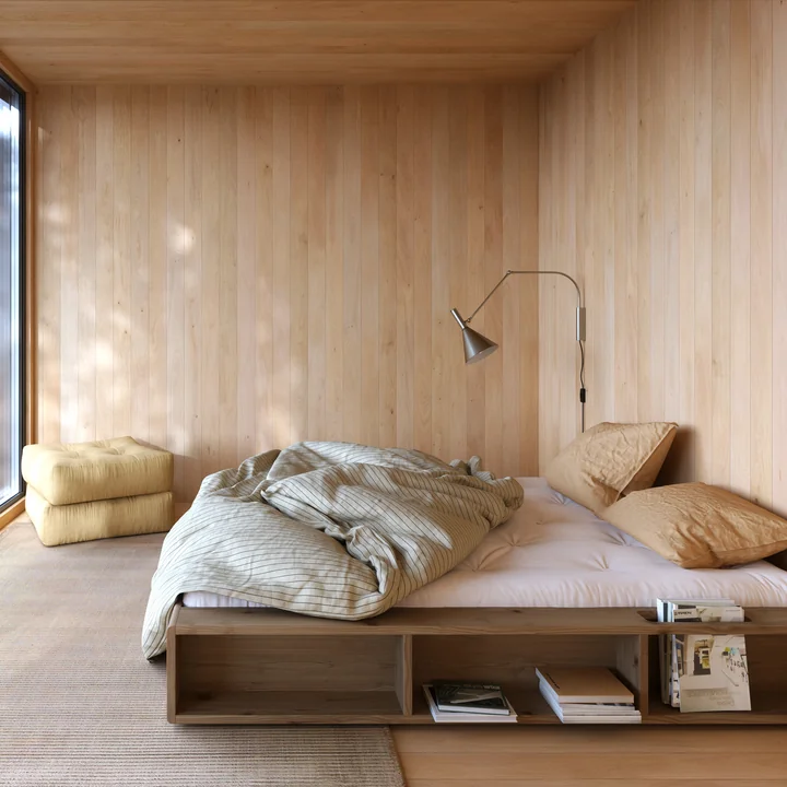 Karup Design - Ziggy Cadre de lit avec sommier à lattes et rangement