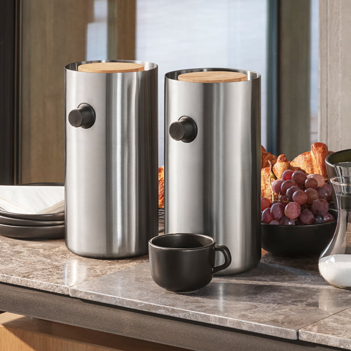 Nordic Kitchen Thermos à pompe, acier inoxydable de Eva Solo