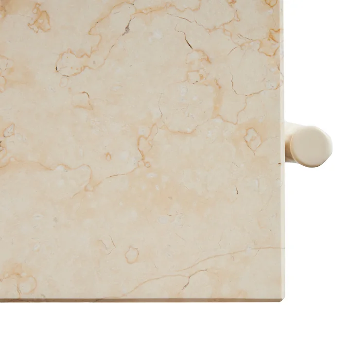 Rebar Coffee Table, marbre beige / albâtre de HAY