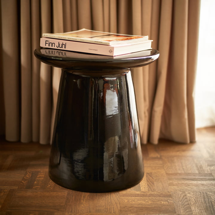 Table d'appoint en faïence, M, noir de HKliving