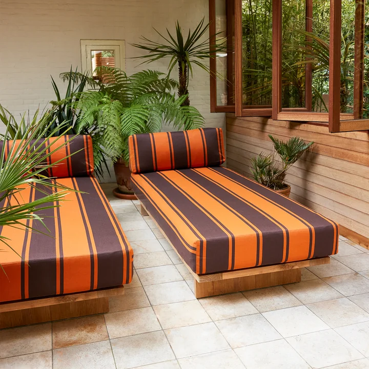 Teak Outdoor Daybed, rétro de HKliving