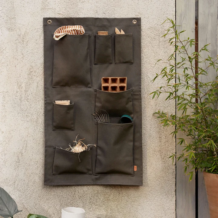 Ferm Living - Bark Rangement mural, olive
