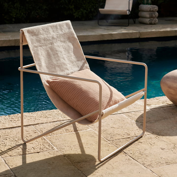 Desert Lounge Chair, cashmere / cloud de ferm Living