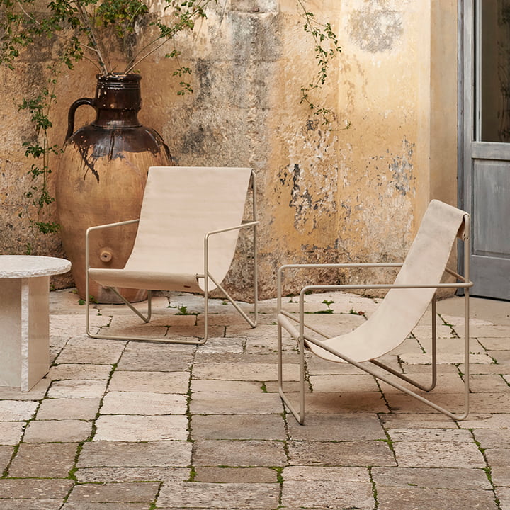 Desert Lounge Chair, cashmere / cloud de ferm Living