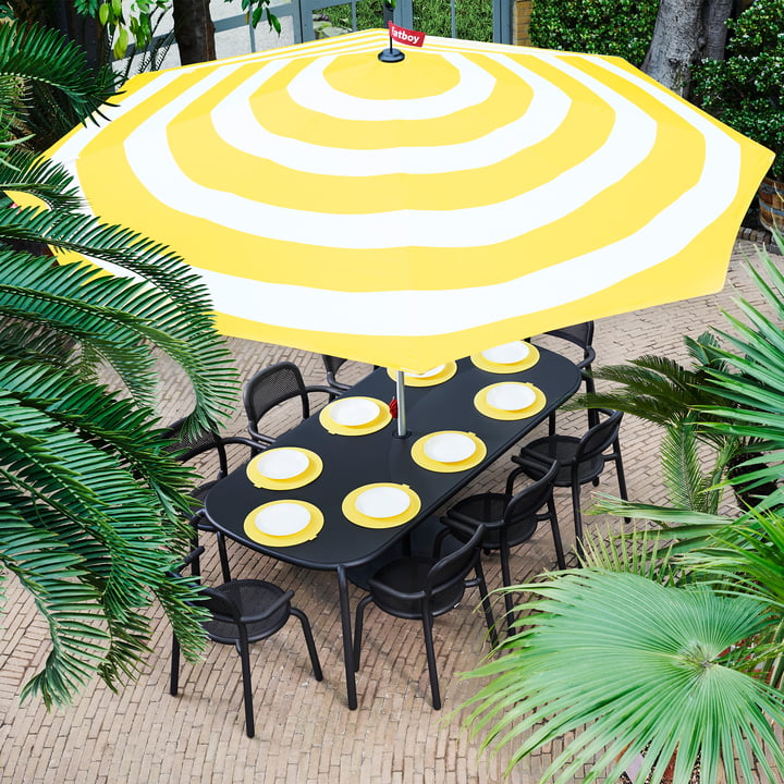 Stripesol Set parasol Ø 350 cm citron de Fatboy