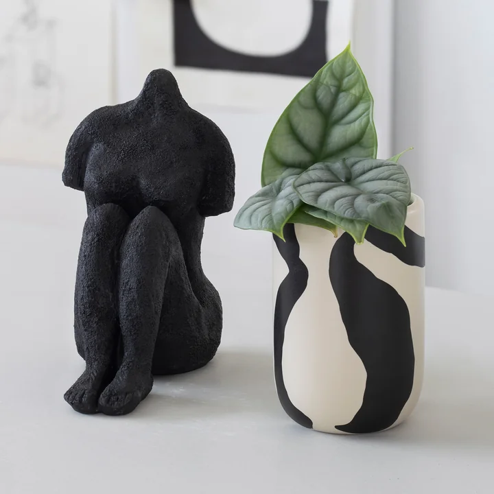 Icon Gobelet à dents de Mette Ditmer dans la version blanc cassé / noir