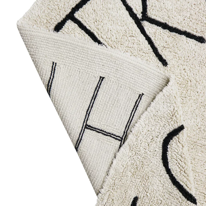 ABC Tapis, Ø 150 cm, naturel / noir de Lorena Canals
