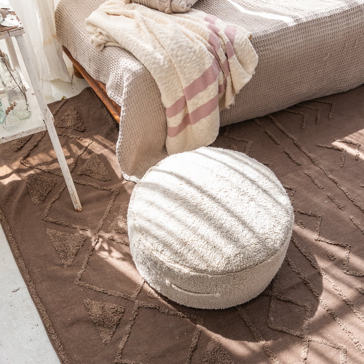 Chill Pouf, 50 x 50 cm, naturel de Lorena Canals