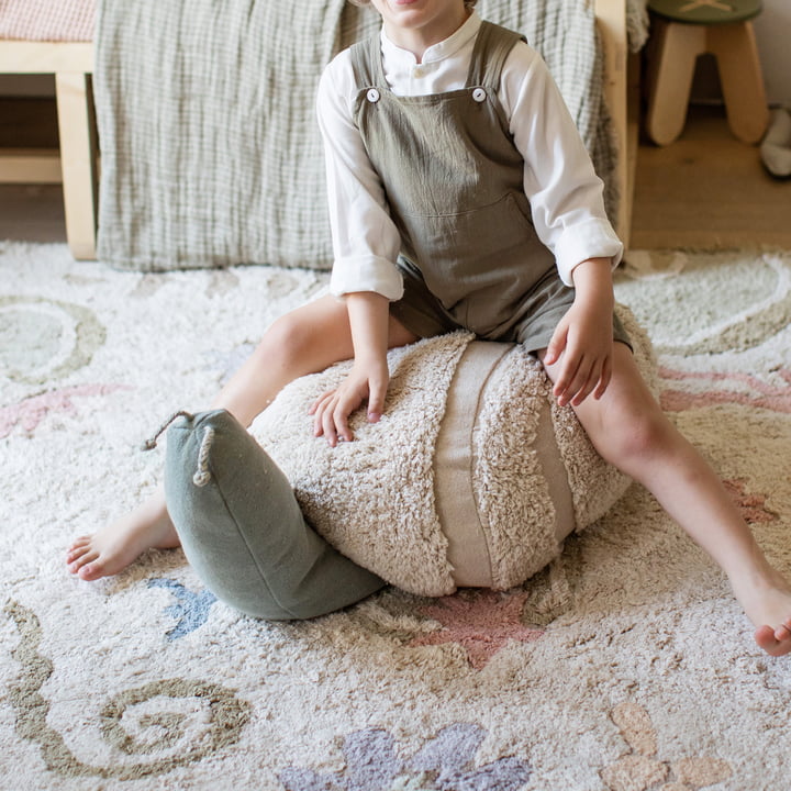 Pouf Mr. Snail, bleu de Lorena Canals