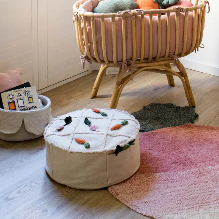 Tic-Tac-Toe Pouf, 50 x 50 cm, naturel de Lorena Canals