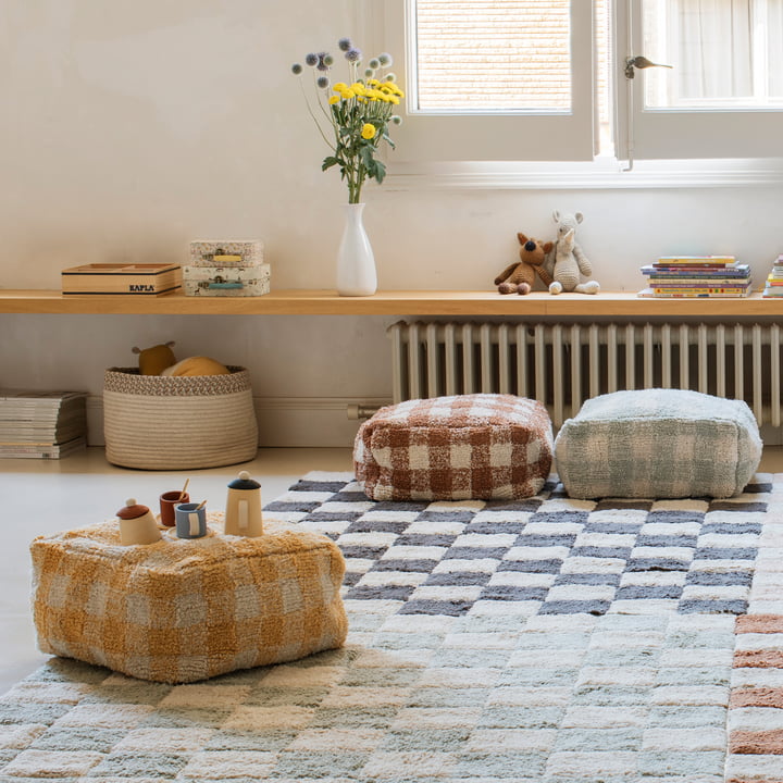 Vichy Pouf, 40 x 40 cm de Lorena Canals