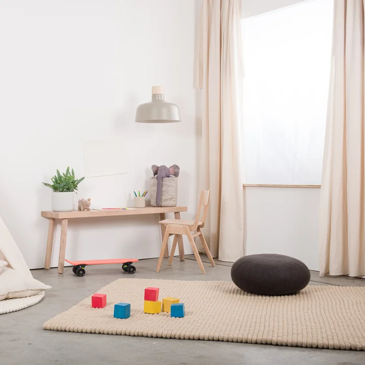 Tapis de boules de feutre mono rectangulaire de myfelt