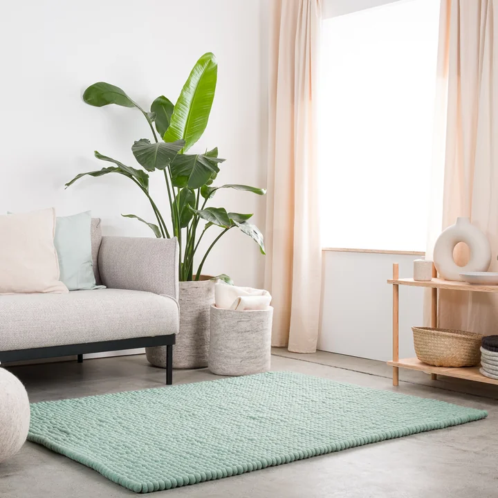 Tapis de boules de feutre mono rectangulaire de myfelt